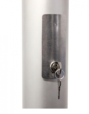 Fahnenmast -MI-D- aus Aluminium | Ø 90 mm | 360° drehbarer Kopfkappe, Hiss-Seil innenliegend